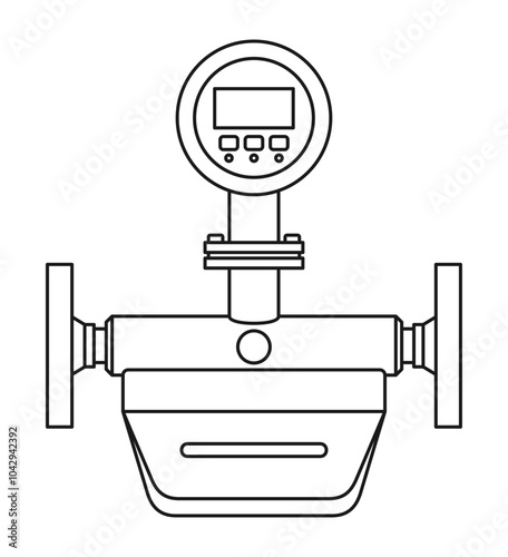 Mass flow meter - Gas equipment in thin line