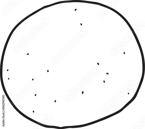 よもぎ饅頭線画