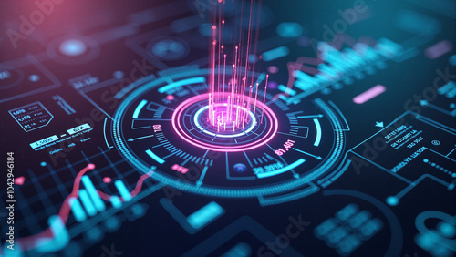 8k Futuristic HUD background 24