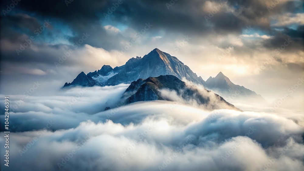 custom made wallpaper toronto digitaldreamy minimalist landscape with mountains and fog