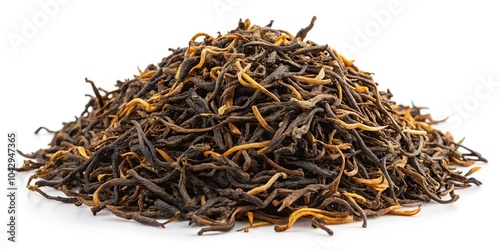 Dried Yunnan Dianhong black tea leaves photo