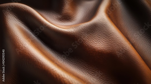 Luxurious Leather Texture with Warm Ambient Lighting: Photorealistic Background for Luxury Accessories and Footwear Marketing in Ultra-Detailed 8K Resolution.