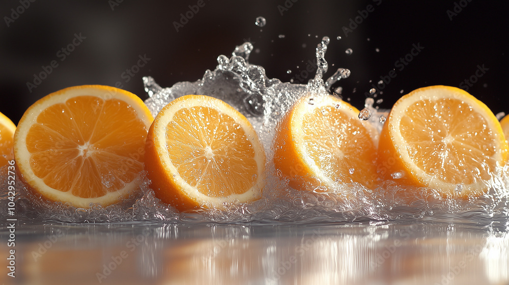 orange in water splash orange in water splash