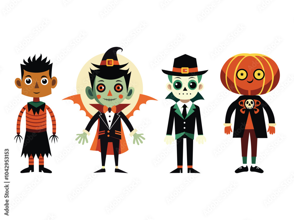 Halloween characters set in simple drawn style. Vector illustration, Halloween festival elements for decoration, prints. Halloween characters set in simple drawn style. Vector illustration, Halloween festival elements for decoration, prints.
