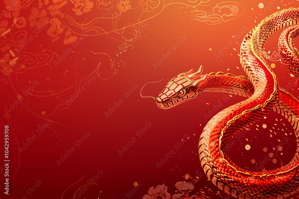Obraz premium Beautiful greeting card with holiday composition for happy and joy celebrate New Year