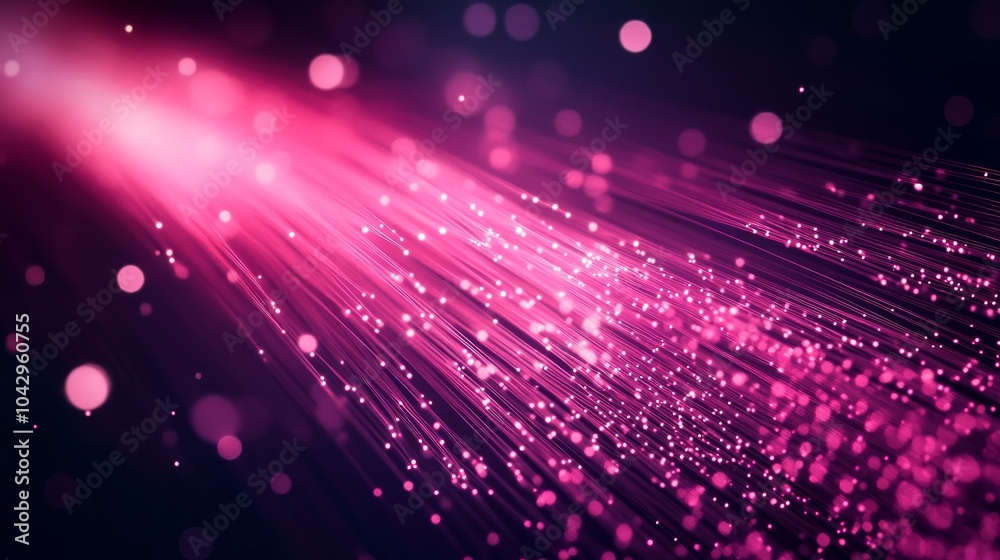 Abstract pink light streaks and bokeh on a dark background. Abstract pink light streaks and bokeh on a dark background.