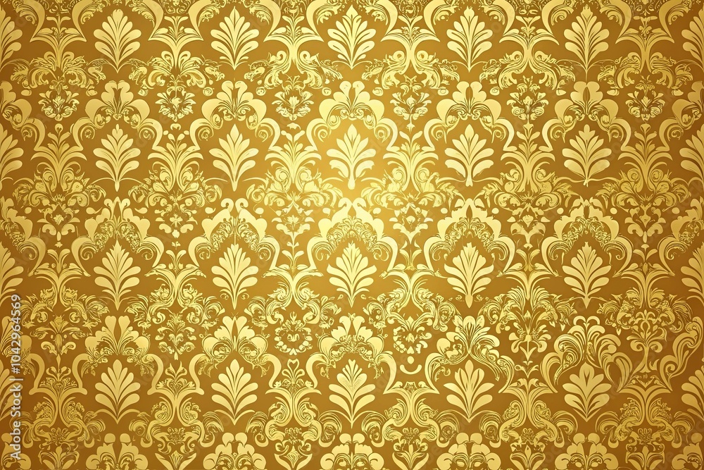 Elegant and detailed background with golden ornament design