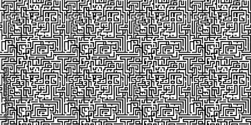 Seamless maze pattern with a complex, labyrinthine design. seamless background pattern