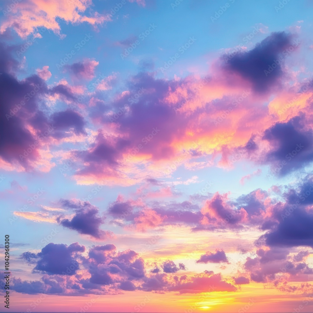 Sunset sky background with vibrant cloud Sunset sky background with vibrant cloud