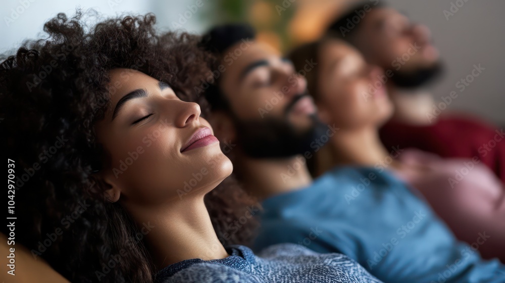 A diverse group of individuals learning biohacking techniques to improve sleep quality, focusing on wellness strategies across different cultures. A diverse group of individuals learning biohacking techniques to improve sleep quality, focusing on wellness strategies across different cultures.