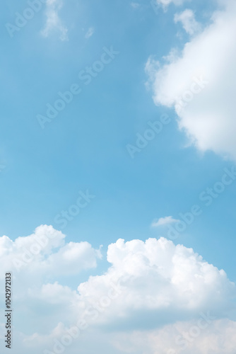 clear blue sky background, clouds with background, Blue sky, White fluffy clouds in the blue sky.