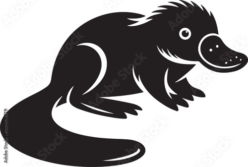 Platypus silhouette vector illustration design