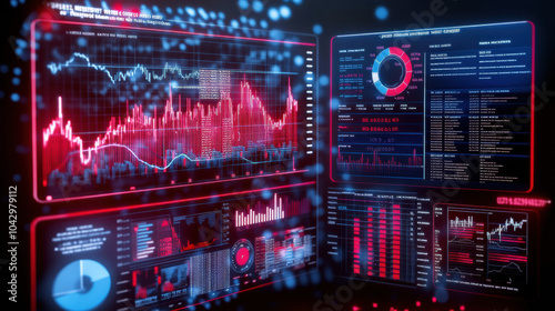 Interactive financial dashboard with dynamic data visualizations and analytics
