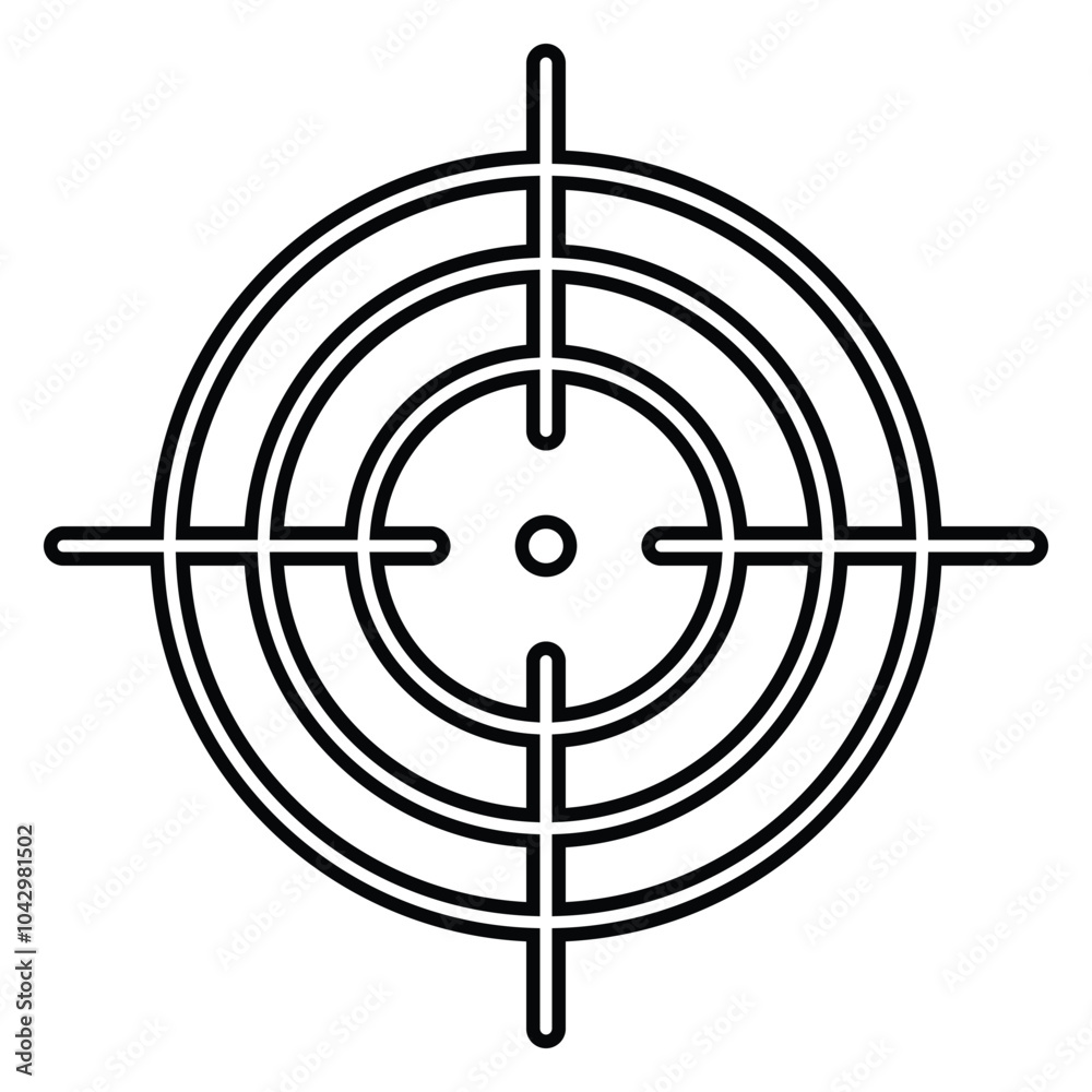 Target icon, vector sing . Simple circle target template. Success strategy symbol Vector illustration. Target icon, vector sing . Simple circle target template. Success strategy symbol Vector illustration.