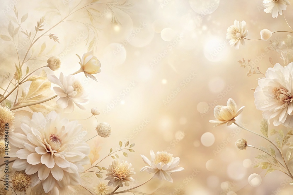 Ethereal abstract floral background Ethereal abstract floral background