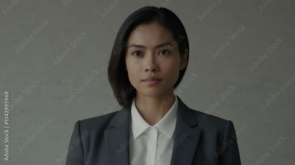 portrait of a business woman confidently conducting a job interview