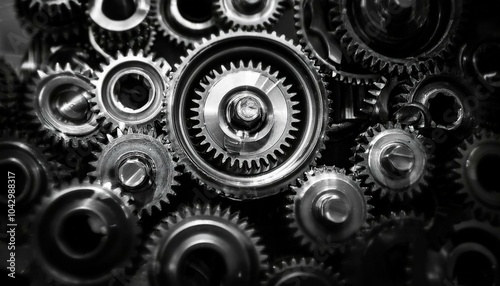 Wallpaper Mural 기계의 내부 구조 기어와 피스톤 Torontodigital.ca