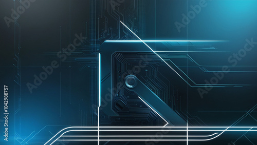 Wallpaper Mural Advance Futuristic Technology Abstract Blue Background Torontodigital.ca