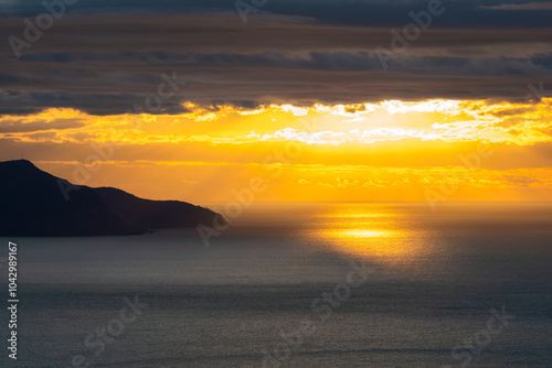 Sunset from the viewpoint of Crimea Peninsula