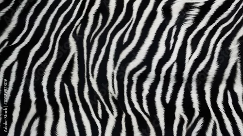 Naklejka Black and white zebra skin pattern background.