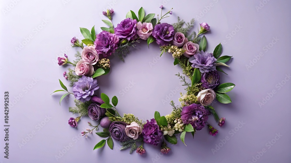 Exquisite purple floral wreath arrangement Exquisite purple floral wreath arrangement