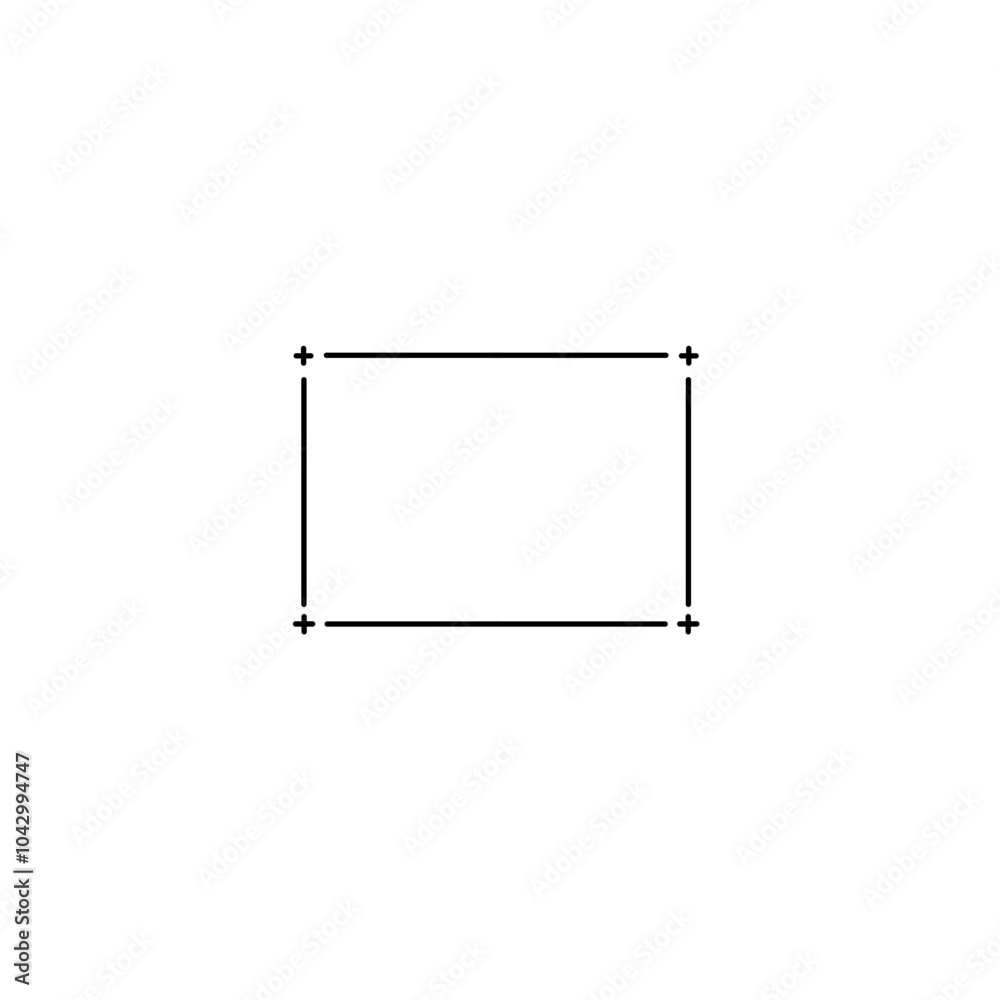 Vector black Simple Line Frame Vector black Simple Line Frame