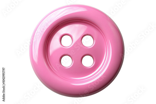 Pink button isolated on transparent background, png file, no background png file