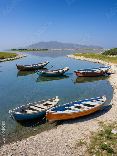 Boote auf Salina