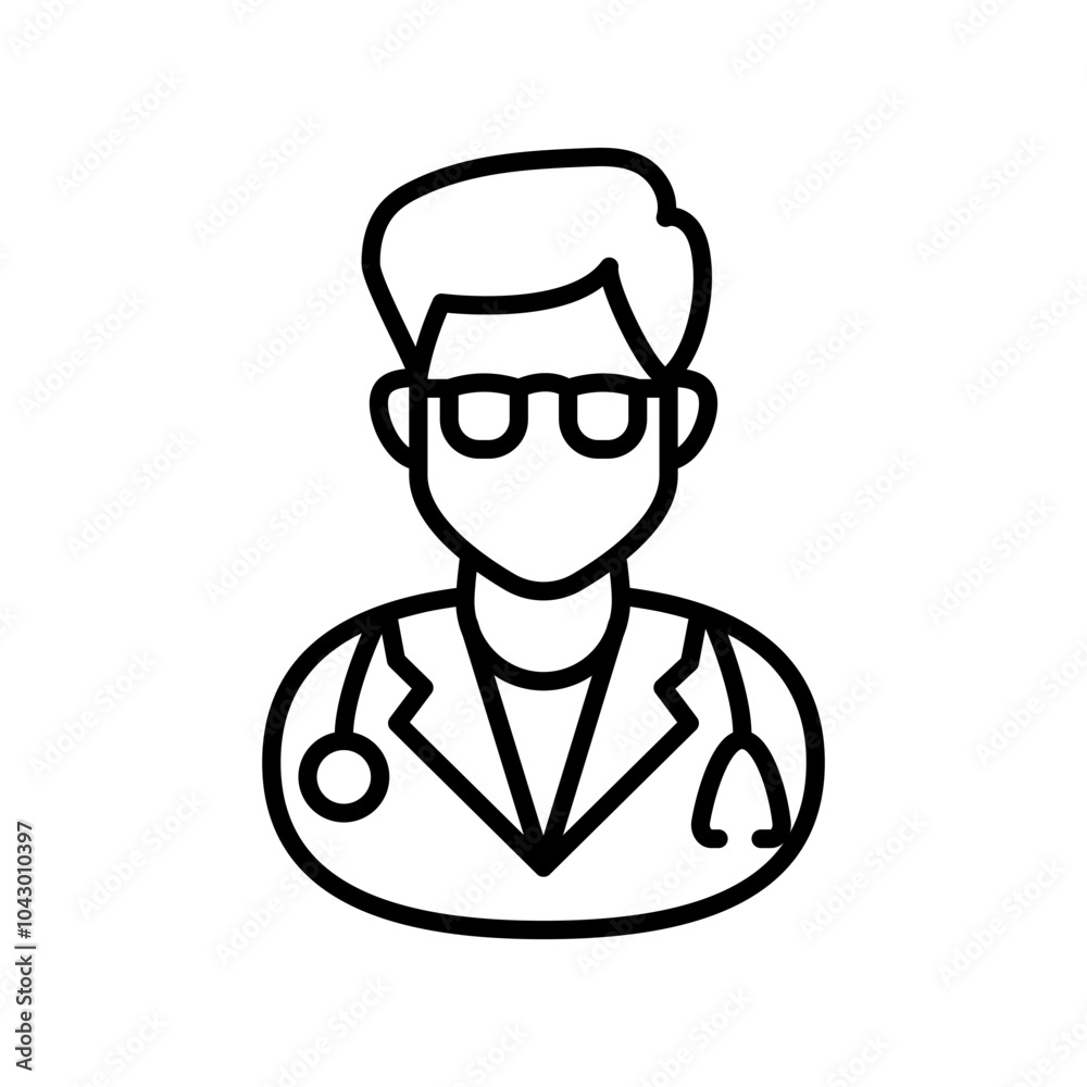Therapist Outline Icon, Vector illustration Therapist Outline Icon, Vector illustration