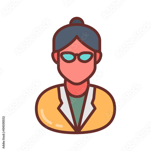 Ophthalmologist Filled Icons , Vector illustration