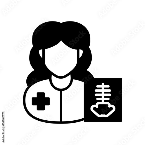 Radiology Glyph Icon, Vector illustration