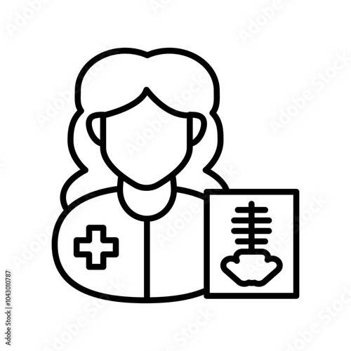 Radiology Outline Icon, Vector illustration