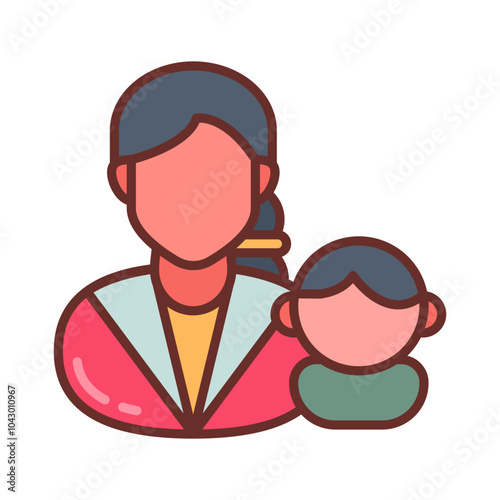 Pediatrician Filled Icons , Vector illustration