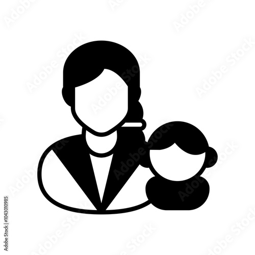 Pediatrician Glyph Icon, Vector illustration