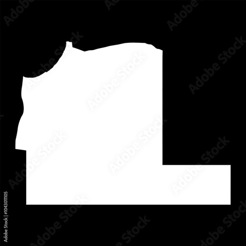 Al Wahat district map, administrative division of Libya. Vector illustration. photo