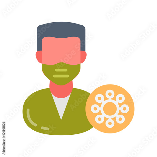 Epidemiologist Flat Icons, Vector illustration