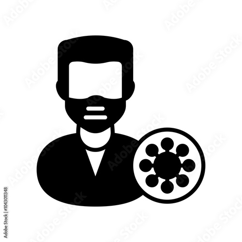 Epidemiologist Glyph Icon, Vector illustration