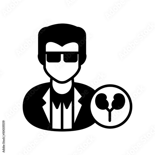 Nephrologists Glyph Icon, Vector illustration