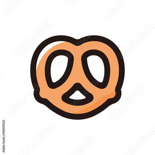 Pretzel outline icon for graphic design, apps and websites