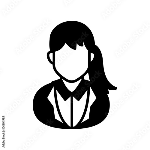 Lady Doctor Glyph Icon, Vector illustration