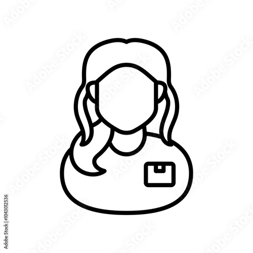 Prosthodontist Outline Icon, Vector illustration