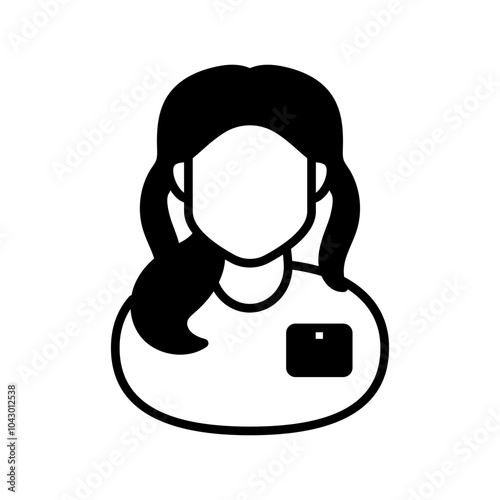 Prosthodontist Glyph Icon, Vector illustration
