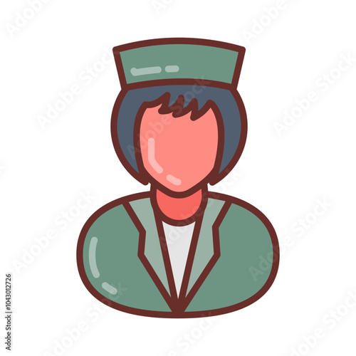 Radiology Technician Filled Icons , Vector illustration