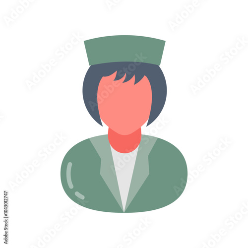 Radiology Technician Flat Icons, Vector illustration