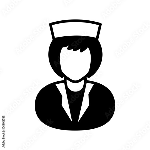 Radiology Technician Glyph Icon, Vector illustration