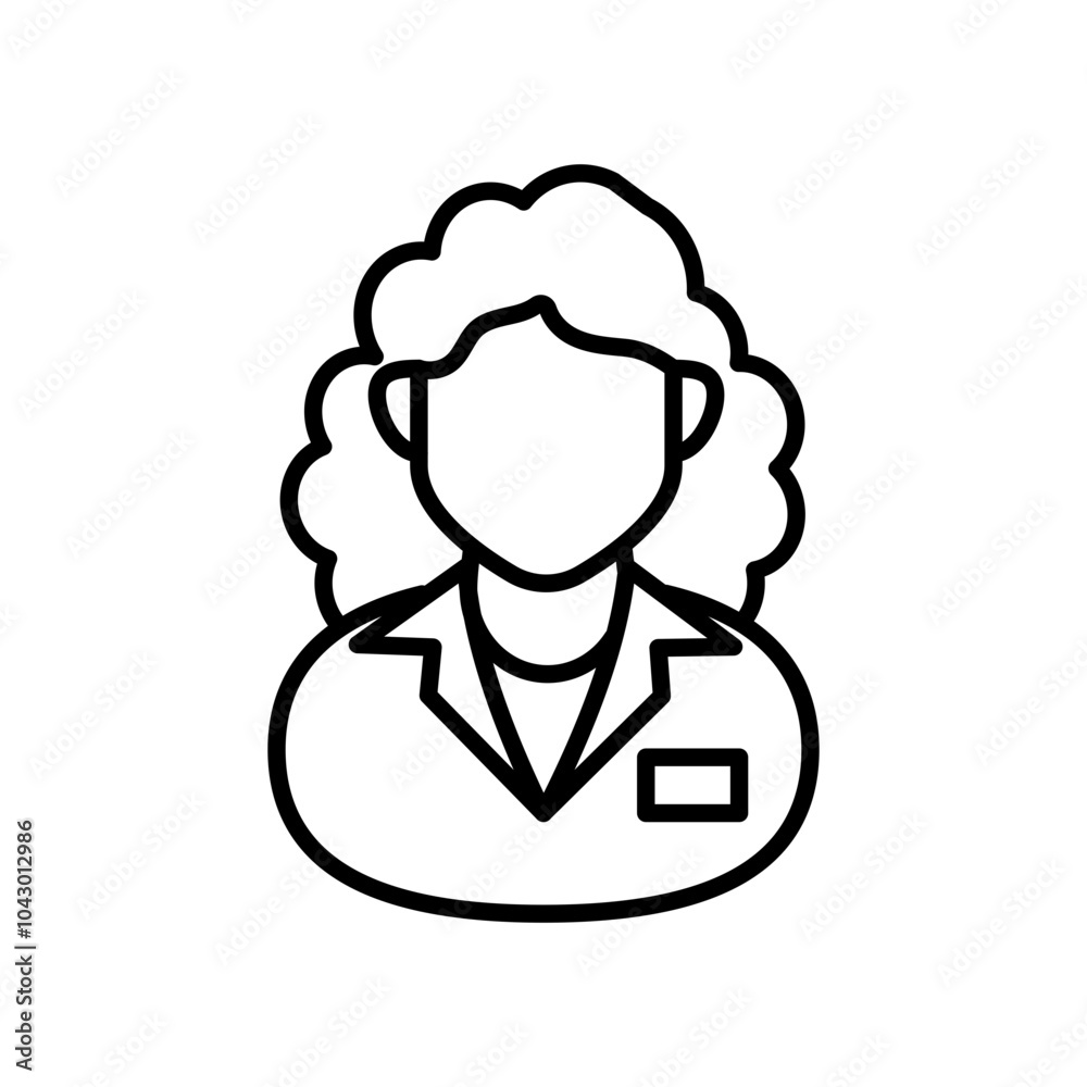 Immunology Specialist Outline Icon, Vector illustration