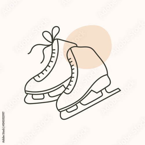 A pair of skates. Good for Christmas or Winter designs.