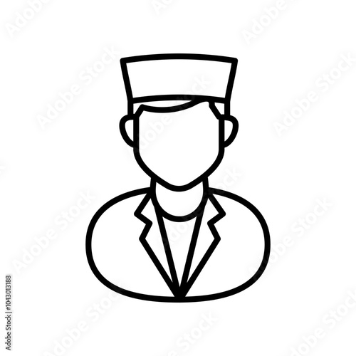Medical Scribe Outline Icon, Vector illustration