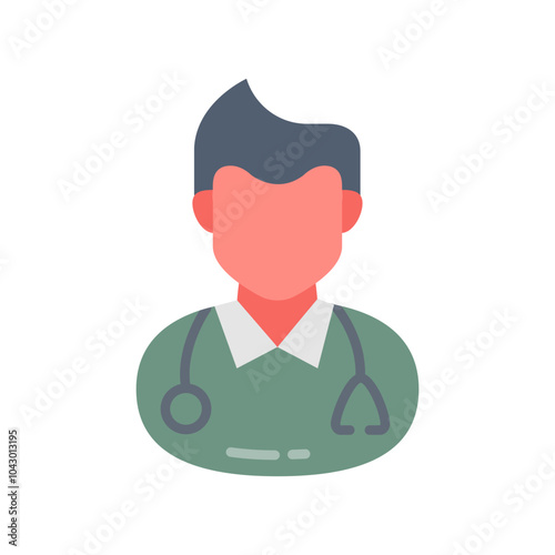 Wound Carer Flat Icons, Vector illustration