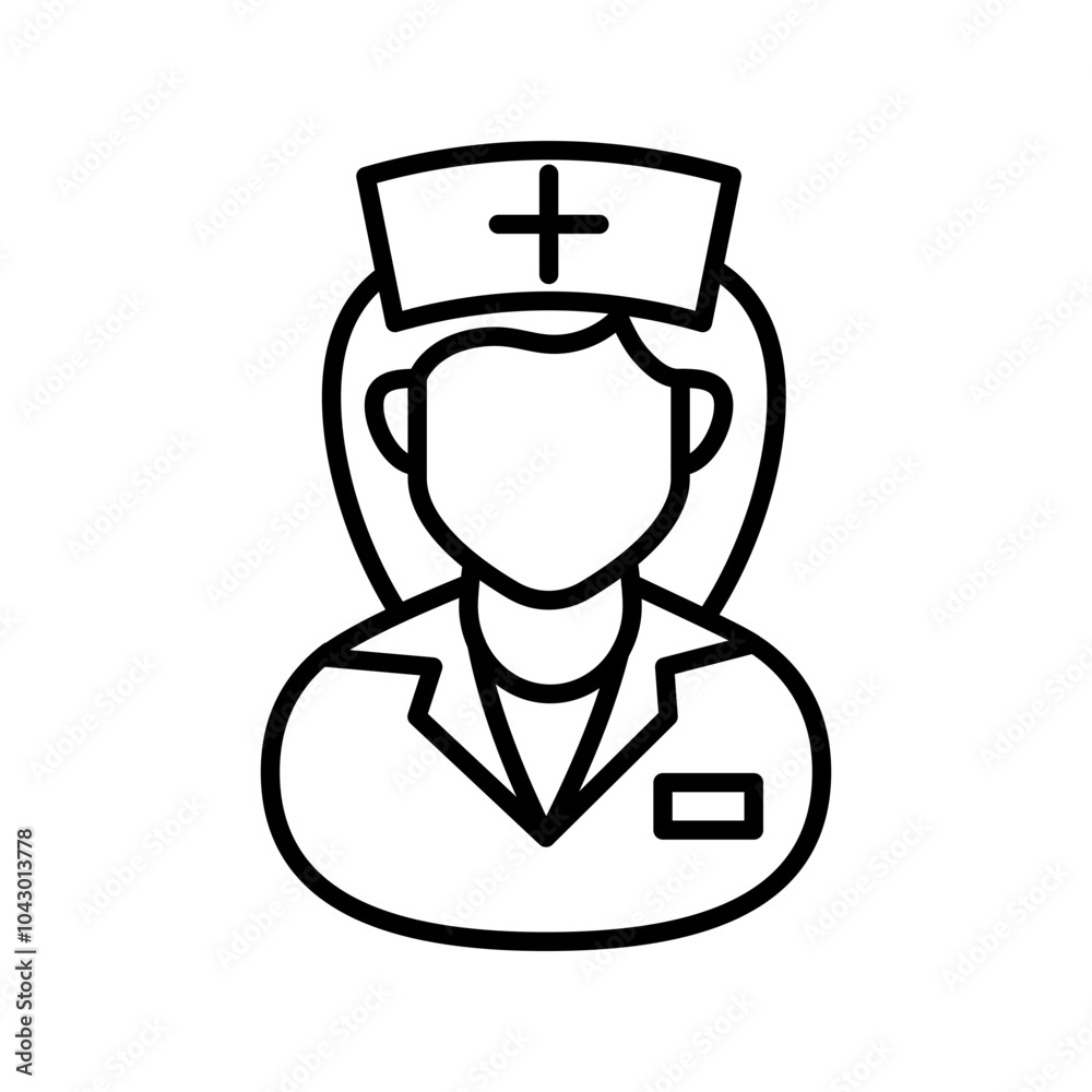 Care Taker Outline Icon, Vector illustration Care Taker Outline Icon, Vector illustration